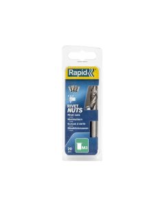 Steel Rivet Nuts M3 (Pack 20 + Free Drill Bit)                                  